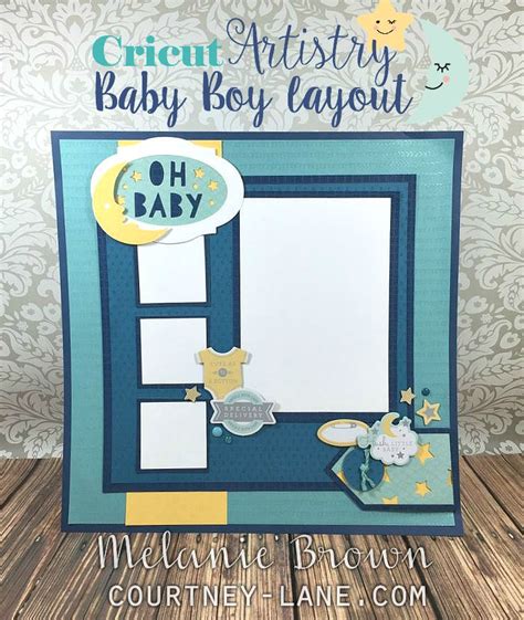 Courtney Lane Designs Baby Boy Scrapbook Layout