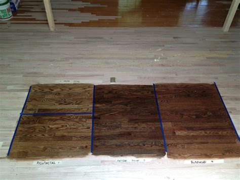Minwax stains from left to right: Bottom left: Provincial, Top left: special walnut, middle ...