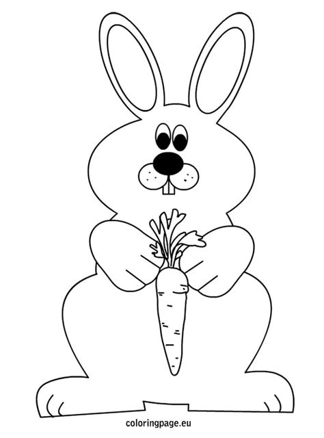 Rabbit Eating Carrots Coloring Page Coloring Pages