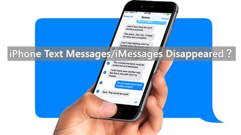 How To Fix Iphone Text Messagesimessages Disappeared