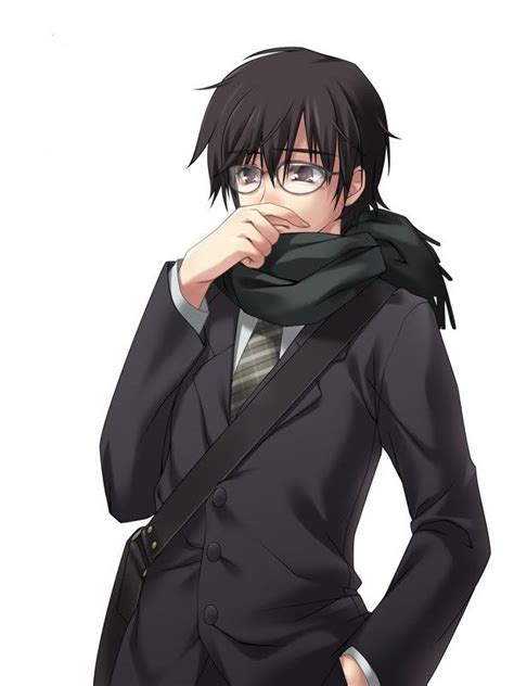 In the colorful world of anime brown is a rather drab color. Anime Boy with Black Hair and Glasses - Quiet Wallpaper ...