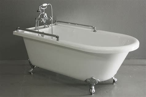 Inside a bathtub enclosure, position a grab bar horizontally, approximately 36 inches from the bottom of the tub, so that a bather can use the bar to help raise himself from a seated get the best quality grab bar you can afford and install it either with a blind fastening system or with blocking in the wall. 59" Towel Bar Classic Clawfoot Tub and Faucet Pack
