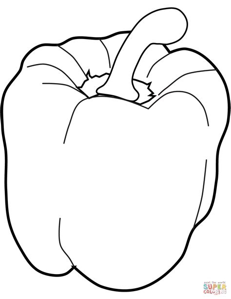 Image Result For Bell Pepper Outline Drawing Vegetable Coloring Pages Coloring Pages Stuffed