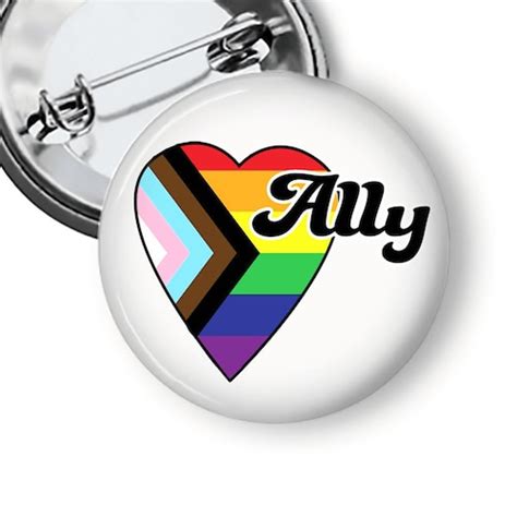 Lgbtqia Ally Pins Trans Inclusive Ally Support Trans Pinback Etsy