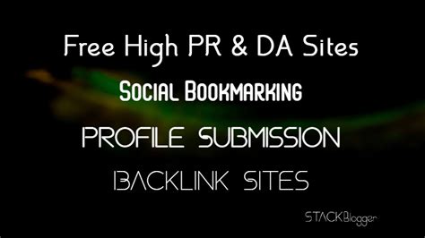 Top Dofollow Backlink Sites High Pr Free Backlink Sites