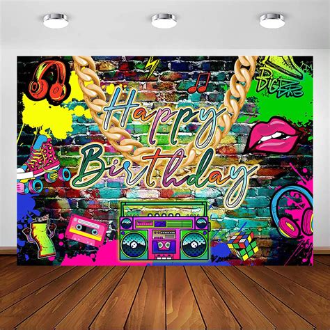 Buy Avezano Graffiti Wall Birthday Backdrop S S Hip Hop Party Backdrop Adults Birthday Party