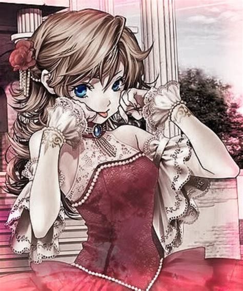 Kawaii Anime Girl Victorian Red Manga Girl Anime Girl Dress Manga