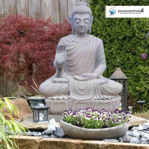 Sold Abhaya Mudra Buddha Statue For Garden