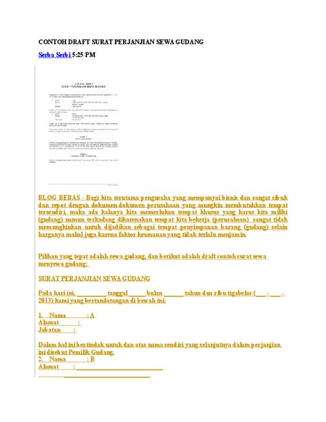 Contoh Surat Penawaran Harga Sewa Gudang  LEMBAR EDU
