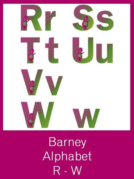 Barney Alphabet Letters Free Pdf Download Care Bear Party Barney