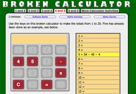 Broken Calculator My Primary Classroom