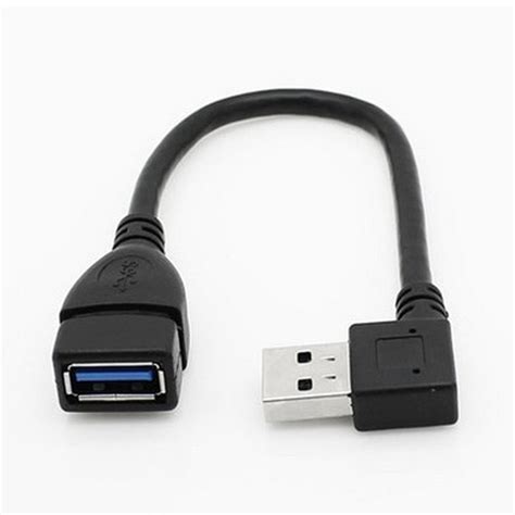 Pair USB Right Left Angle Degree Extension Cable Male To Female Ad V Z EBay