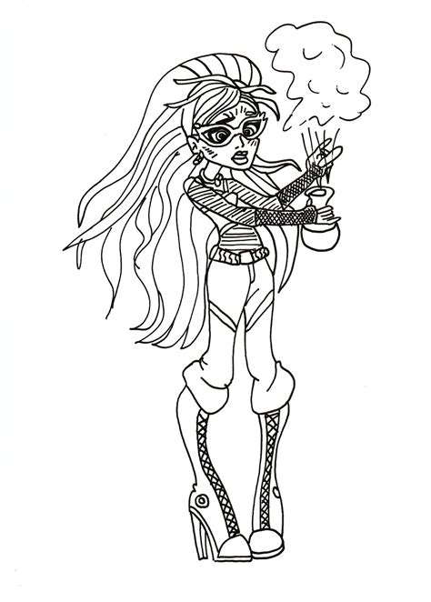 Believe me, they would love your talented creation! Free Printable Monster High Coloring Pages: Ghoulia ...