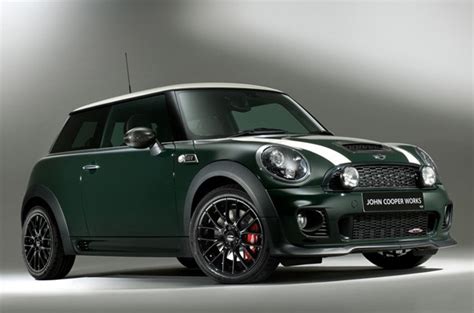 Mini Cooper Jcw With 50s Racing Color Classic Stripes