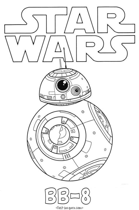 When the sphero bb8 was announced, he wanted it so badly! Star Wars the force awakens BB 8 coloring pages | Star ...