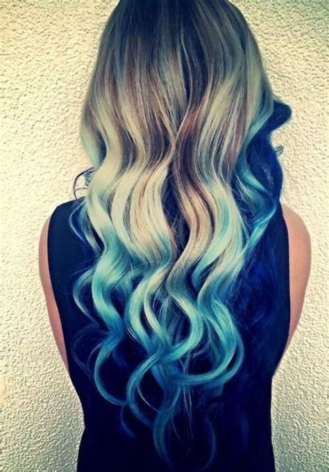 Ombré Blonde To Blue Blue Ombre Hair Hair Styles Ombre Hair