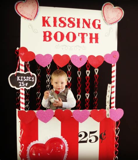 Child Valentines Day Card Photo Ideas Diy Kissing Booth