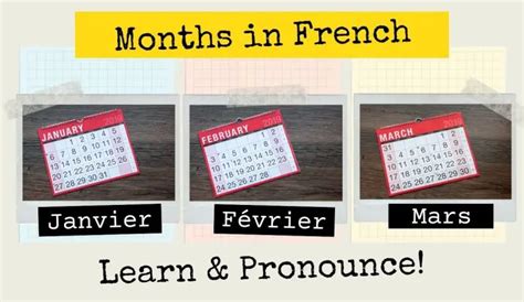 Talking About Months In French Master Your French