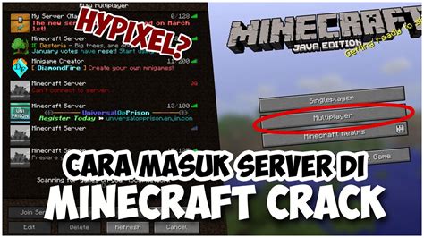I always get many comments from my download minecraft free videos a. CARA MASUK SERVER MINECRAFT TLAUNCHER - YouTube