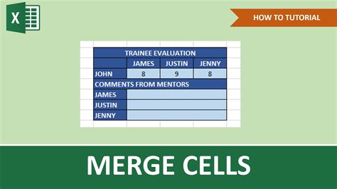 How To Merge Cells In Excel Beginner Tutorial Youtube