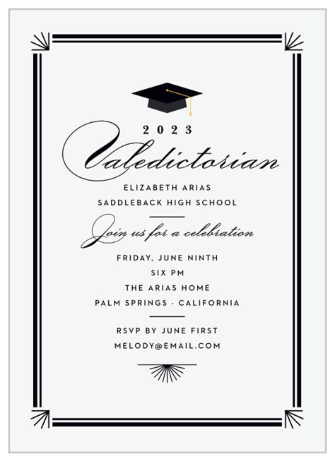 Vintage Graduation Invitations
