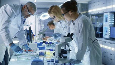 Team Medical Research Scientists Work On Stock Footage Video 100