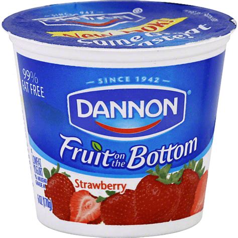Dannon Yogurt Lowfat Fruit On The Bottom Strawberry Low Fat