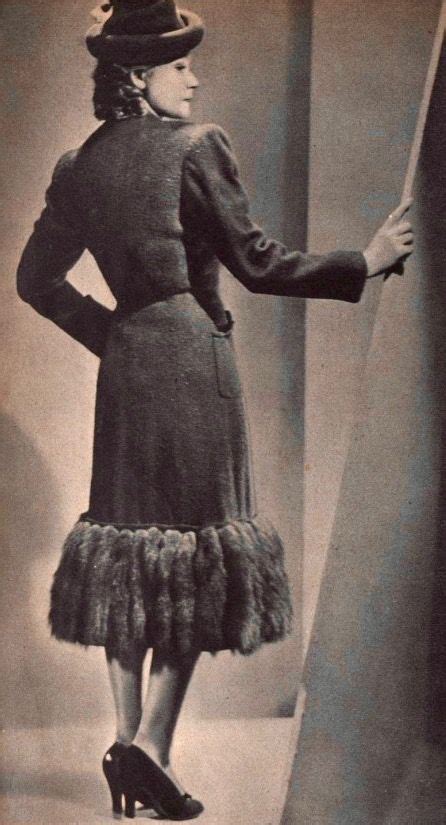 1939 1930s fashion vintage fashion 30s style vintage fur furs lamb persian fur coat