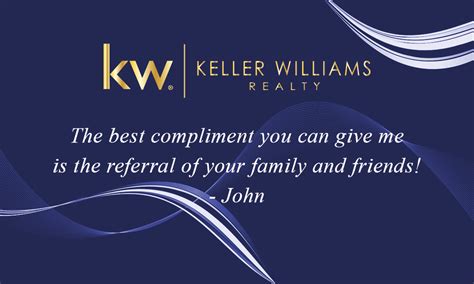 Having trouble with your password? Blue Keller Williams Business Card with Agent Head shot - Design #103123
