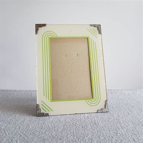 4 14 X 6 Backpainted Art Deco Picture Frame W Etsy Art Deco