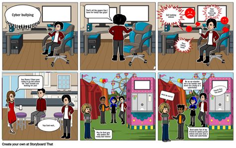 Cyber Bullying Comic Strip Storyboard By Bf85fdcd