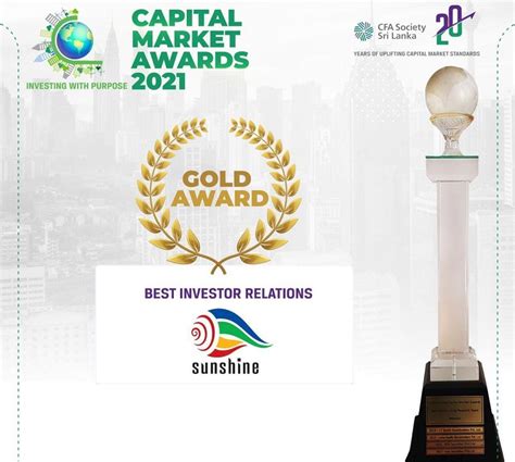Sunshine Holdings Bags Coveted Gold At Cfa Capital Market Awards ‘21