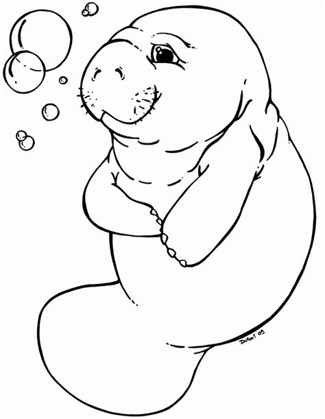 Manatee Information Coloring Pages - Coloring Home