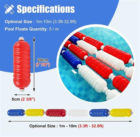 Review Zimgod Safety Pool Rope Float For Swimming Pool Floating Lane Divider Ropes For