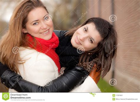 Hugging Women Stock Image Image Of Loving Brunette 17201651
