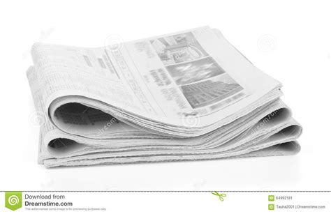Newspapers Stack Isolated Stock Image Image Of Mail 64992181