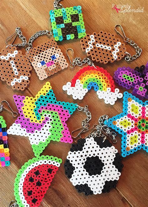 Perler Bead Backpack Tags - Such a great craft for kids! #