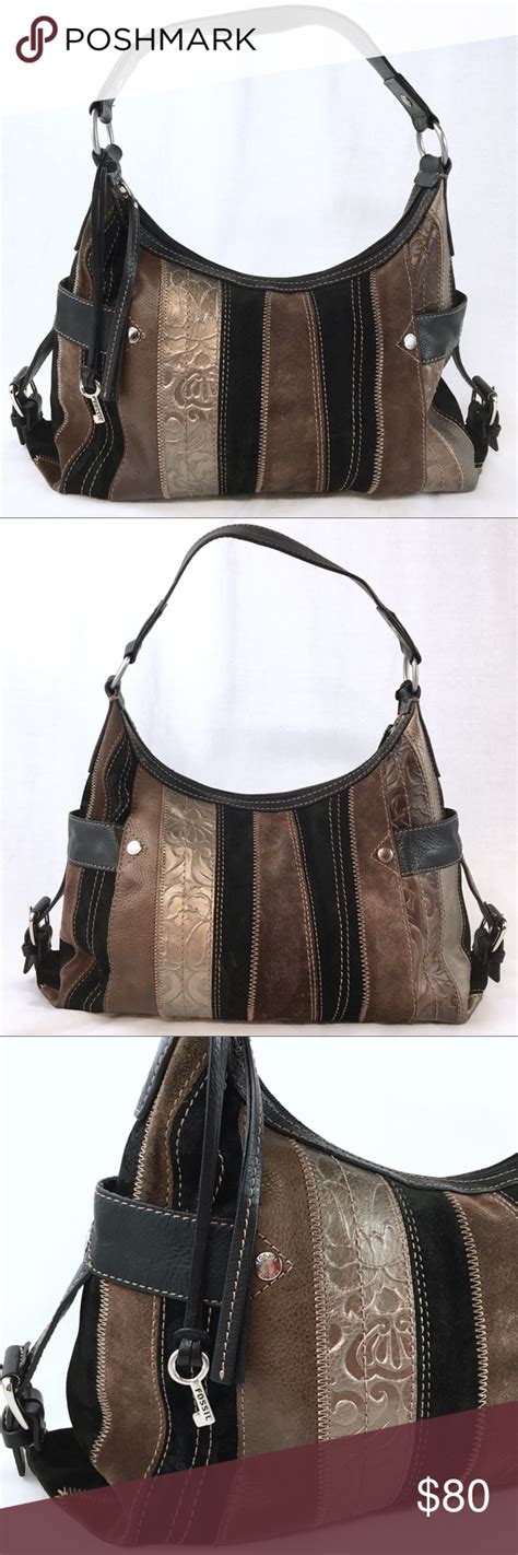 Fossil Patchwork Leather Hobo Bag