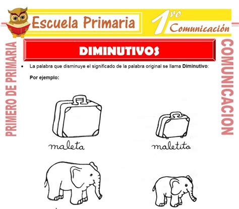 Ficha De Diminutivo Para Primero De Primaria Fichas Para Imprimir