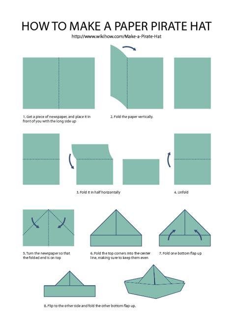 Pirate Hat Guide, from wikiHow | Pirate hats for kids ...