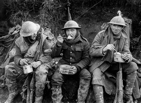 British Soldiers Eat Hot Rations In The Ancre Valley October 1916