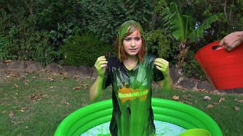 girl green slimed youtube