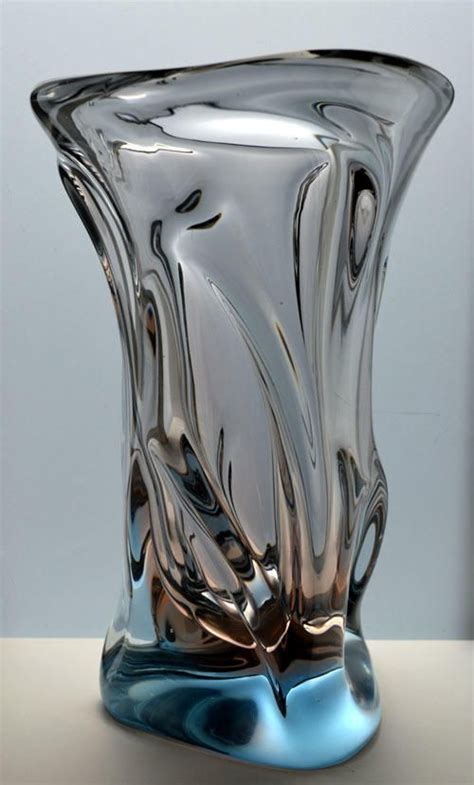 Czech Art Glass Vase By Emanuel Beranek For Skrdlovice Glass Art Glass Vase Antique Glass Vase