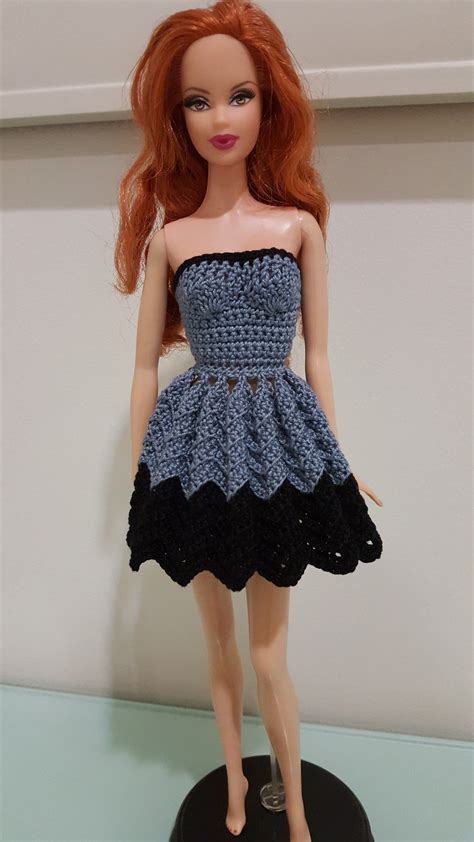 Barbie Strapless Chevron Dress Free Crochet Pattern In 2020 Crochet