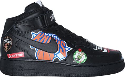 Supreme reveals details for its nba and nike collaboration. Nike Air Force 1 Mid Supreme NBA Black