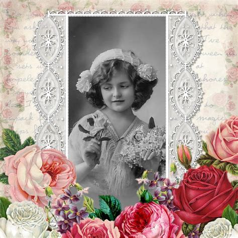 Free Illustration Vintage Little Girl Collage Free Image On