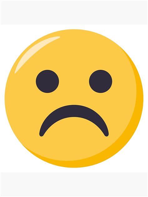 Joypixels™ Frowning Face Emoji Poster For Sale By Joypixels Redbubble