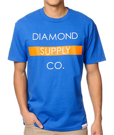 The orange/blue contrast trope as used in popular culture. Diamond Supply Co Bar Logo Royal & Orange T-Shirt | Zumiez