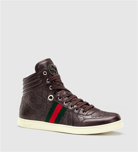 Gucci Leather Coda Sneaker In Brown Black For Men Lyst