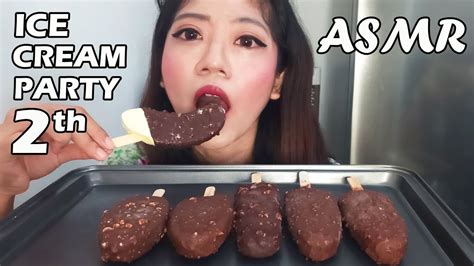 ASMR CHOCOLATE ICE CREAM PARTY PART 2 (No Talking) EATING SOUNDS - YouTube